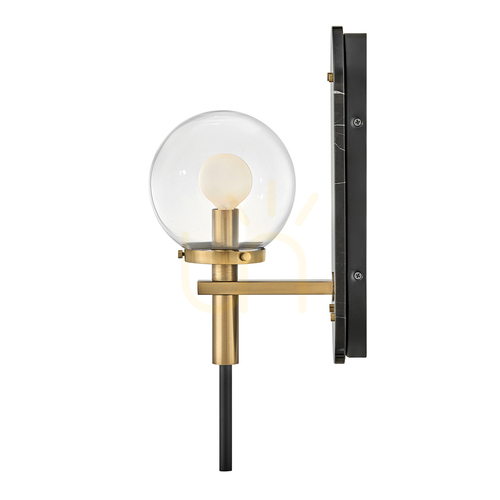 Check GILDA wall lamp - 1 light source - Black, classic brass QUINTIESSE