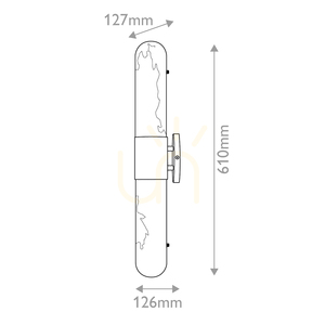 Large LED wall lamp IBIZA - Classic brass QUINTIESSE 2 Large LED wall lamp IBIZA - Classic brass QUINTIESSE small 2