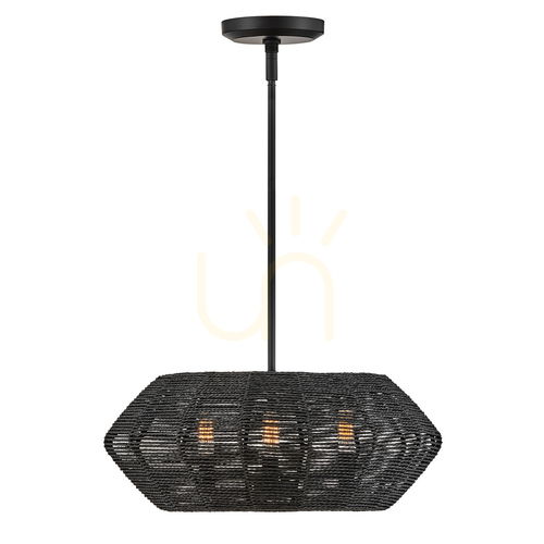 Check LUCA pendant lamp - 3 light sources - Black QUINTIESSE