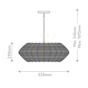 LUCA pendant lamp - 3 light sources - Black, caramel beige QUINTIESSE 2 LUCA pendant lamp - 3 light sources - Black, caramel beige QUINTIESSE small 2