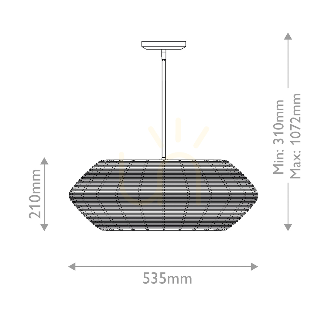 Preview LUCA pendant lamp - 3 light sources - Black, caramel beige QUINTIESSE LUCA pendant lamp - 3 light sources - Black, caramel beige QUINTIESSE