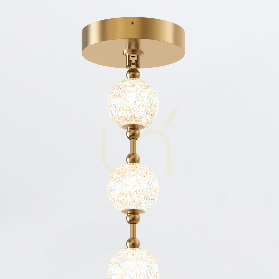 Display MARNI LED pendant lamp - Natural brass QUINTIESSE MARNI LED pendant lamp - Natural brass QUINTIESSE