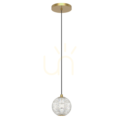 Check MARNI small LED pendant lamp - Natural brass QUINTIESSE