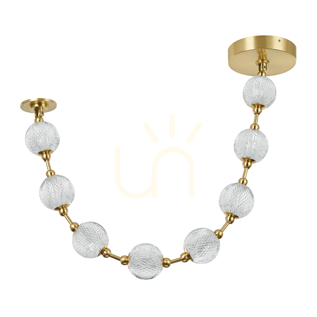 Show MARNI LED pendant lamp - Natural brass QUINTIESSE MARNI LED pendant lamp - Natural brass QUINTIESSE