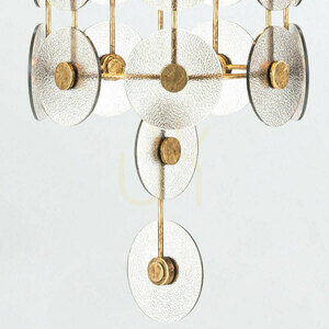 MERIDIAN pendant lamp - 9 light sources - Faded gold QUINTIESSE small 4
