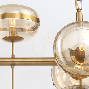 NOTTINGHAM island lamp - 10 light sources - Antique brass QUINTIESSE small 4