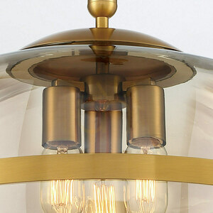 NOTTINGHAM pendant lamp - 3 light sources - Antique brass QUINTIESSE 1 NOTTINGHAM pendant lamp - 3 light sources - Antique brass QUINTIESSE small 1