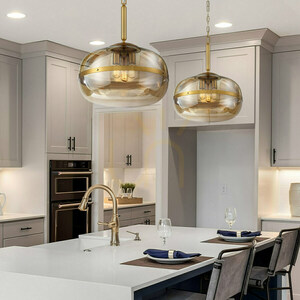 NOTTINGHAM pendant lamp - 3 light sources - Antique brass QUINTIESSE 7 NOTTINGHAM pendant lamp - 3 light sources - Antique brass QUINTIESSE small 7