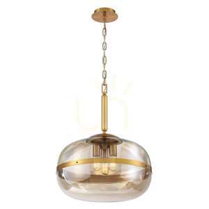NOTTINGHAM pendant lamp - 3 light sources - Antique brass QUINTIESSE 0 NOTTINGHAM pendant lamp - 3 light sources - Antique brass QUINTIESSE small 0