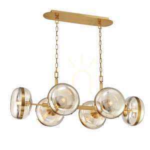 NOTTINGHAM island lamp - 6 light sources - Antique brass QUINTIESSE 0 NOTTINGHAM island lamp - 6 light sources - Antique brass QUINTIESSE small 0
