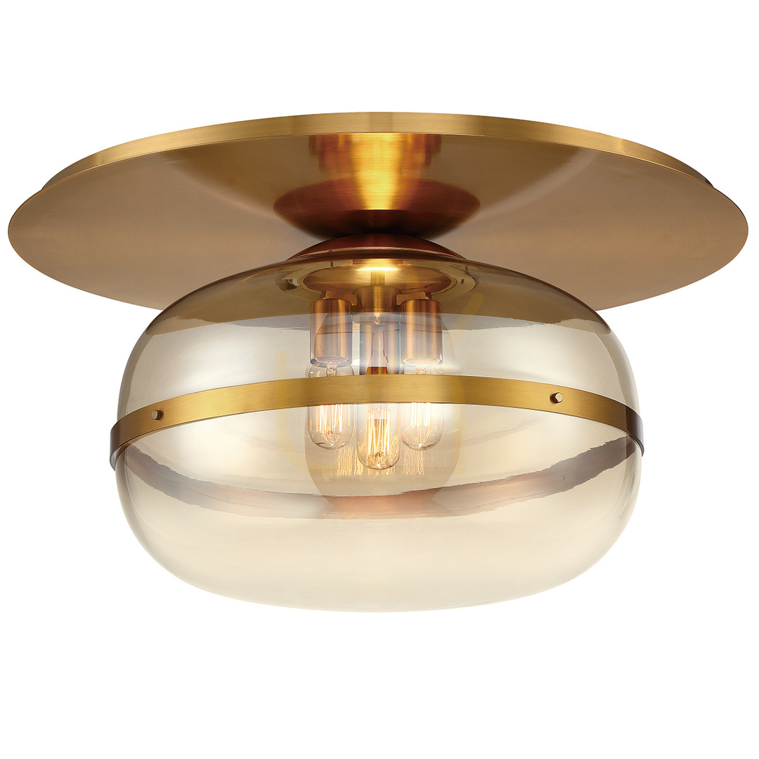 Large NOTTINGHAM plafond - 3 light sources - Antique brass QUINTIESSE