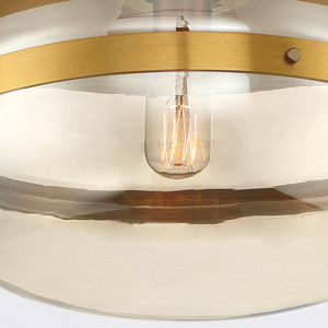 NOTTINGHAM medium plafond - 1 light source - Antique brass QUINTIESSE small 3