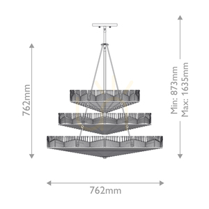 OPHELIA chandelier - 13 light sources - Black, caramel beige QUINTIESSE small 2