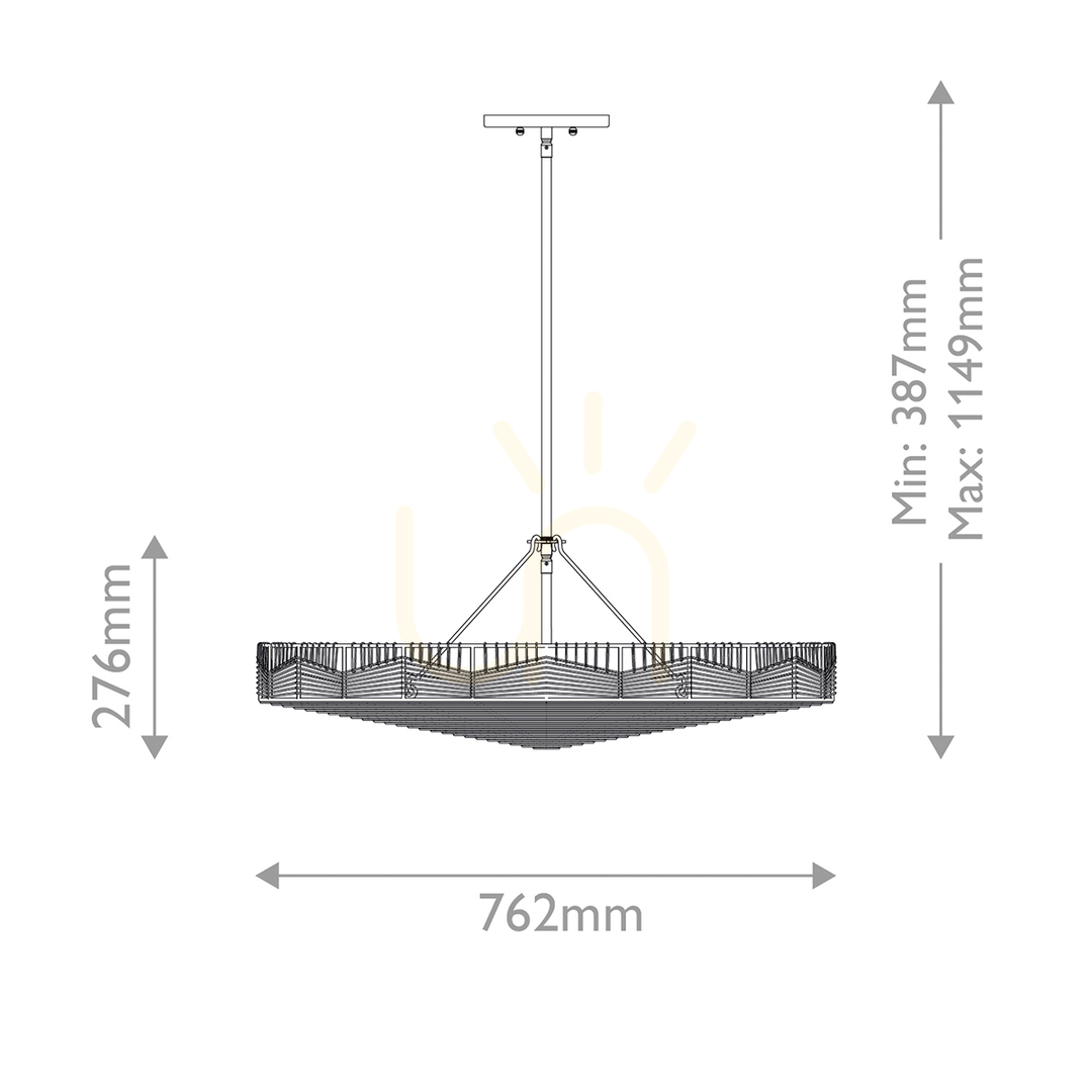 Preview OPHELIA pendant lamp - 6 light sources - Black, caramel beige QUINTIESSE OPHELIA pendant lamp - 6 light sources - Black, caramel beige QUINTIESSE