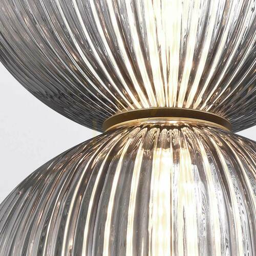 Check PALMAS small pendant lamp - 2 light sources - Brushed gold QUINTIESSE