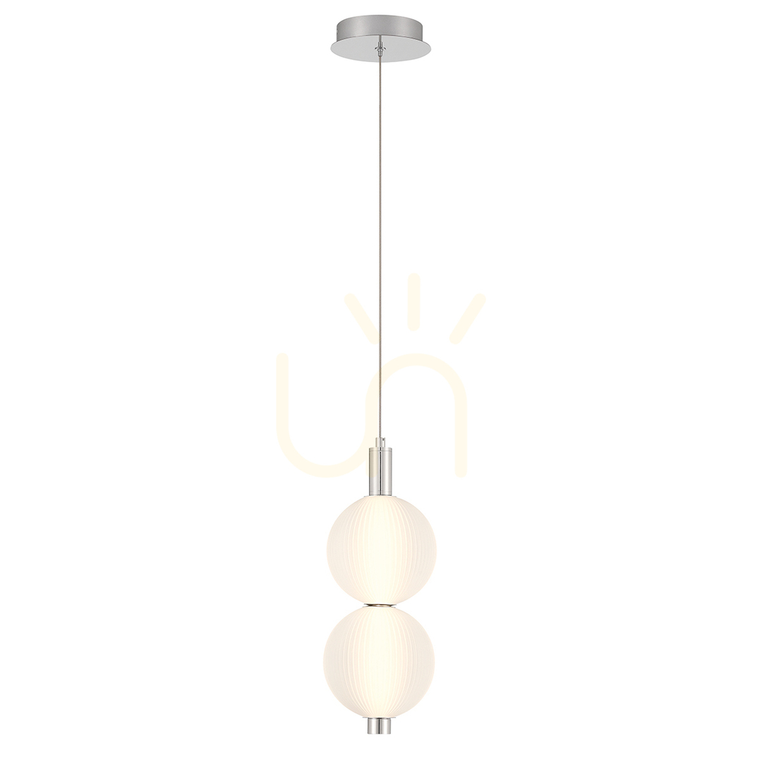 View Palams small pendant lamp - 2 light sources - Polished nickel QUINTIESSE Palams small pendant lamp - 2 light sources - Polished nickel QUINTIESSE