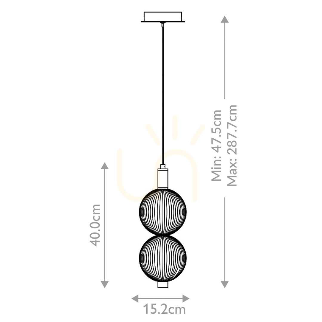 Preview Palams small pendant lamp - 2 light sources - Polished nickel QUINTIESSE Palams small pendant lamp - 2 light sources - Polished nickel QUINTIESSE