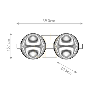 PALMAS wall lamp - 2 light sources - Brushed gold QUINTIESSE 2 PALMAS wall lamp - 2 light sources - Brushed gold QUINTIESSE small 2