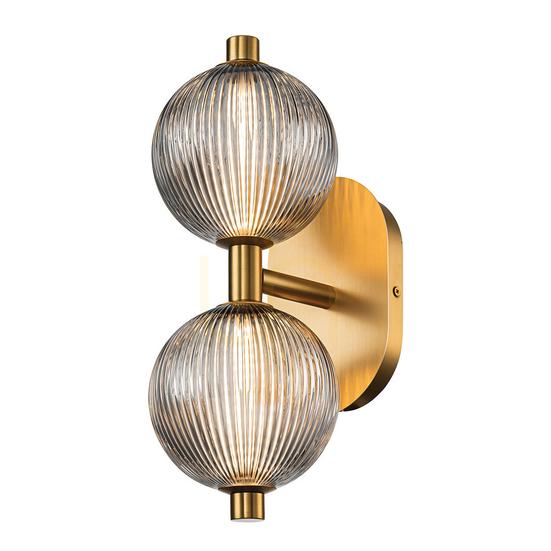 PALMAS wall lamp - 2 light sources - Brushed gold QUINTIESSE