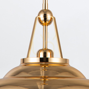 PALMETTO pendant lamp - 1 light source - Polished brass QUINTIESSE 4 PALMETTO pendant lamp - 1 light source - Polished brass QUINTIESSE small 4