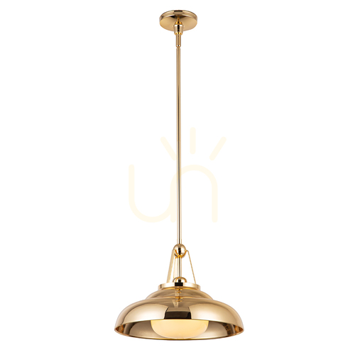 Check PALMETTO pendant lamp - 1 light source - Polished brass QUINTIESSE