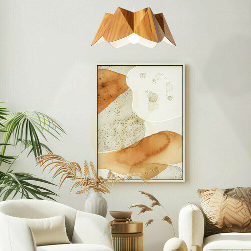 Check Quintiesse PHYSALIS QN-PHYSALIS-P-M-TEAK teak pendant light 1×E27 Ø46 cm