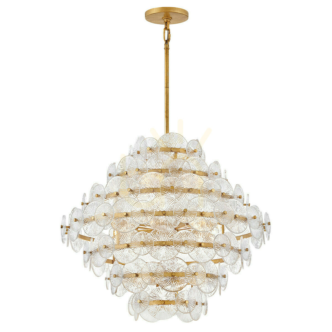 View RENE chandelier - 16 light sources - Purple brass QUINTIESSE RENE chandelier - 16 light sources - Purple brass QUINTIESSE
