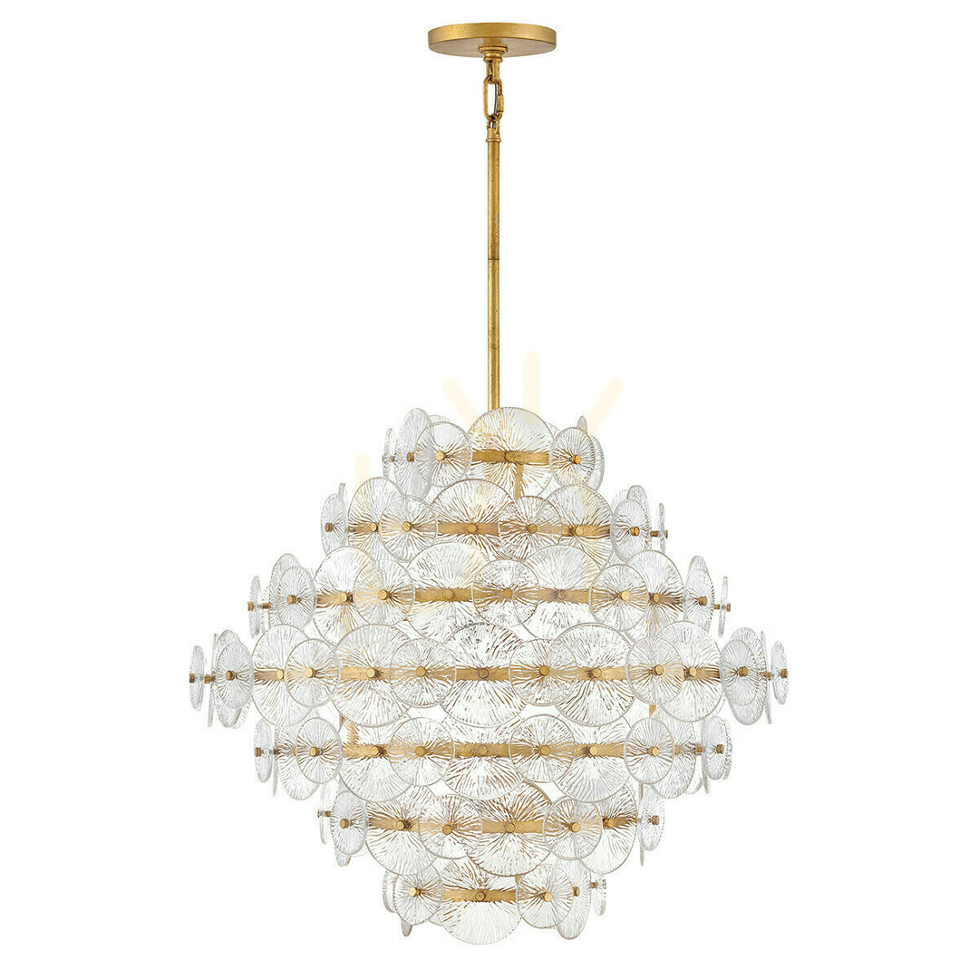 Preview RENE chandelier - 16 light sources - Purple brass QUINTIESSE RENE chandelier - 16 light sources - Purple brass QUINTIESSE