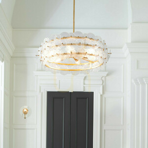 RENE chandelier - 6 light sources - Purple brass QUINTIESSE small 7