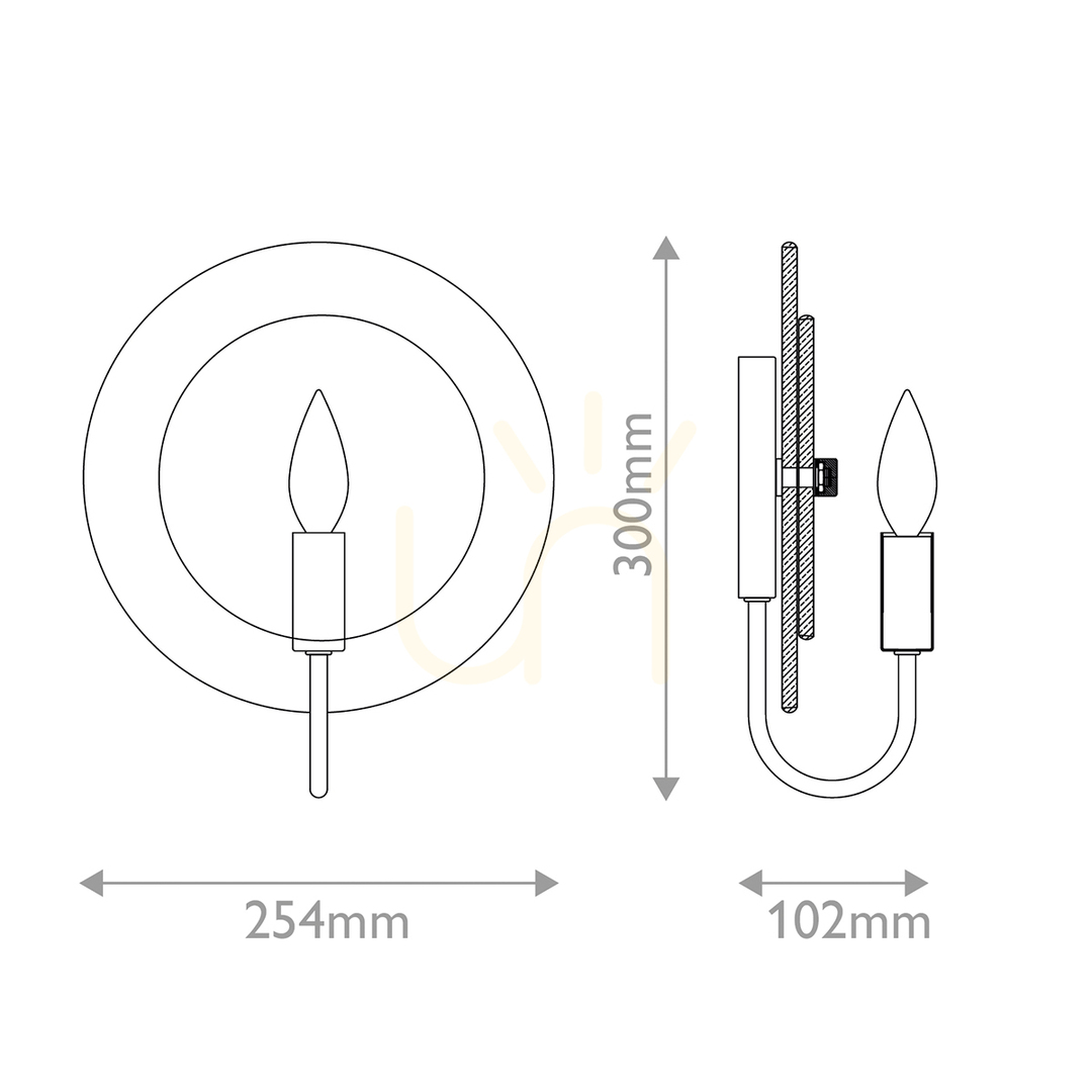 Preview RENE wall lamp - 1 light source - Purple brass QUINTIESSE RENE wall lamp - 1 light source - Purple brass QUINTIESSE