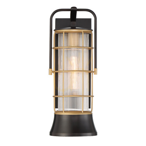 Medium wall lantern RIVAMAR - 1 light source - Brown and gold QUINTIESSE small 1