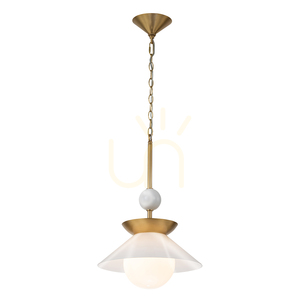 SAUCER medium pendant lamp - 1 light source - Aged brass QUINTIESSE 1 SAUCER medium pendant lamp - 1 light source - Aged brass QUINTIESSE small 1
