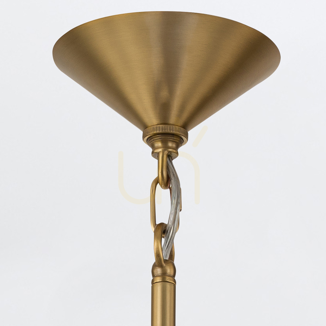 Show SAUCER medium pendant lamp - 1 light source - Aged brass QUINTIESSE SAUCER medium pendant lamp - 1 light source - Aged brass QUINTIESSE