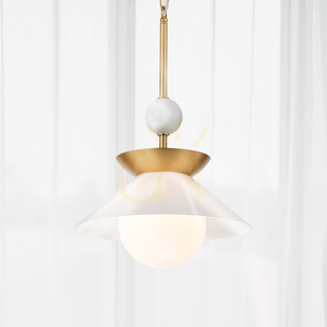 SAUCER medium pendant lamp - 1 light source - Aged brass QUINTIESSE 6 SAUCER medium pendant lamp - 1 light source - Aged brass QUINTIESSE small 6