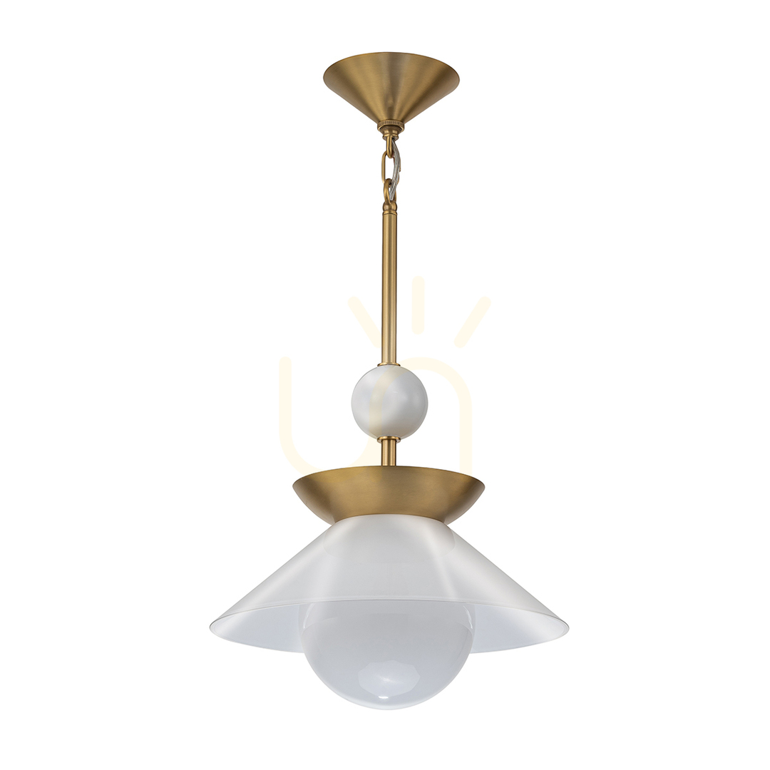 Preview SAUCER medium pendant lamp - 1 light source - Aged brass QUINTIESSE SAUCER medium pendant lamp - 1 light source - Aged brass QUINTIESSE