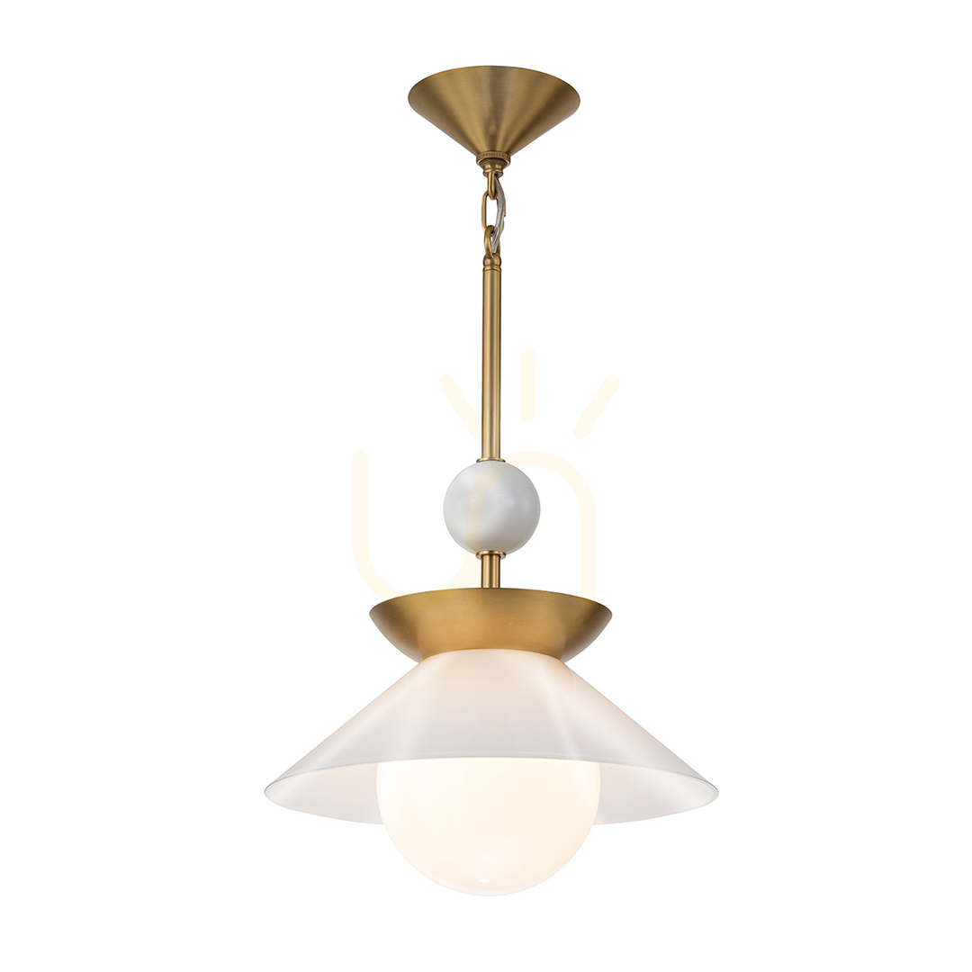 SAUCER mittelgroße Pendelleuchte - 1 Leuchtmittel - Messing veredelt QUINTIESSE