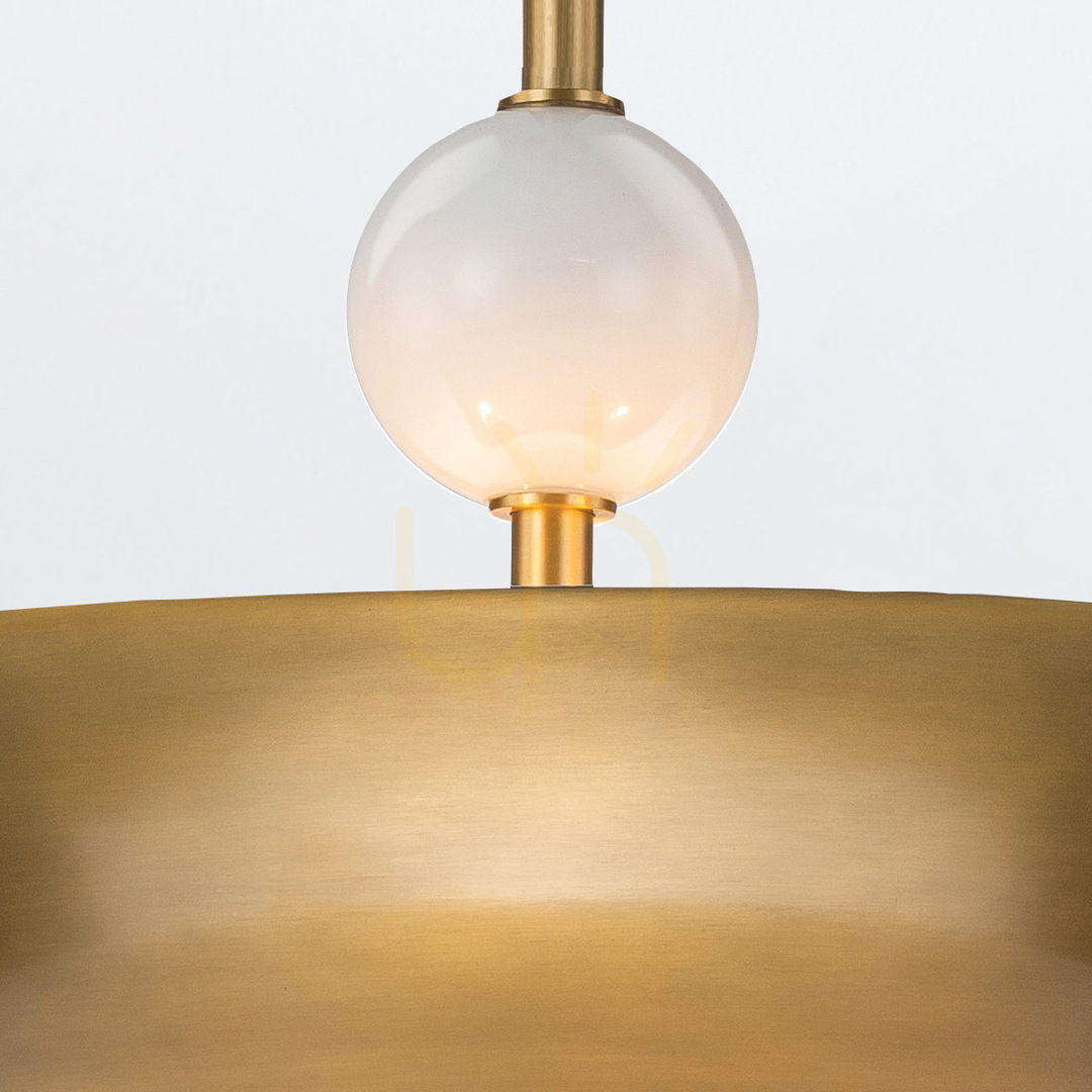 Display SAUCER large pendant lamp - 4 light sources - Aged brass QUINTIESSE SAUCER large pendant lamp - 4 light sources - Aged brass QUINTIESSE