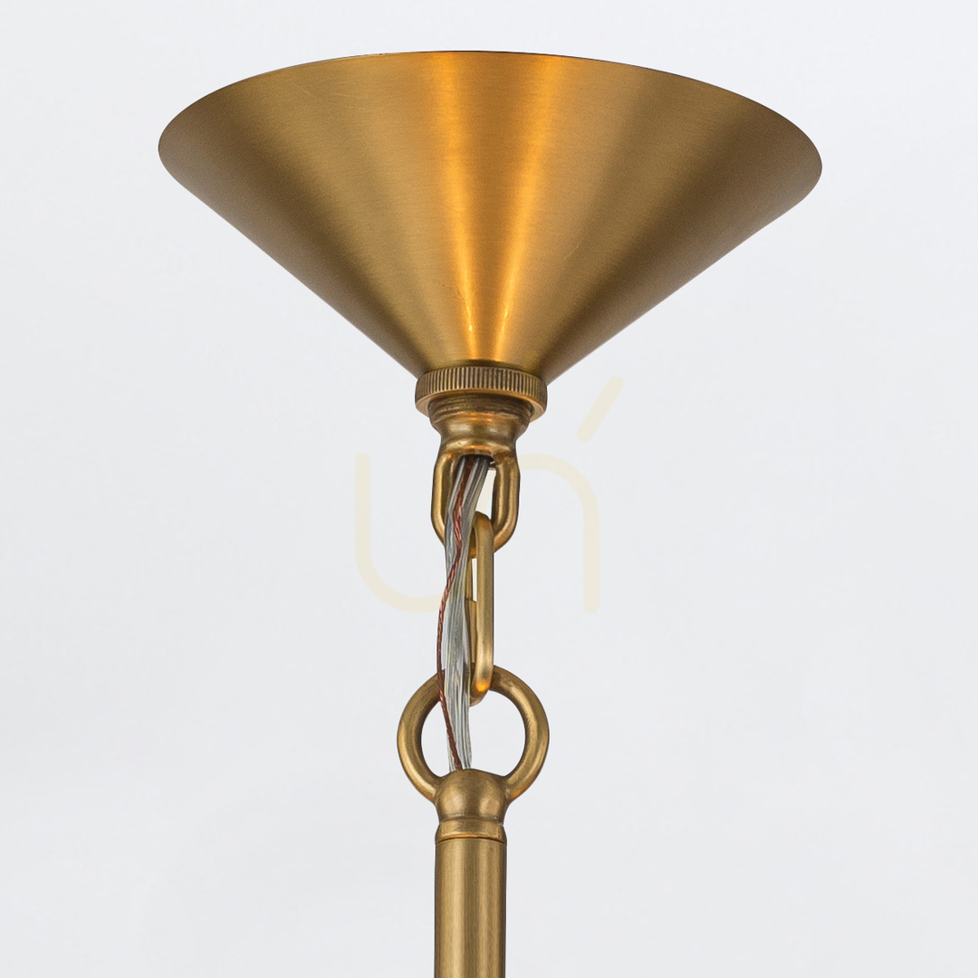 Show SAUCER large pendant lamp - 4 light sources - Aged brass QUINTIESSE SAUCER large pendant lamp - 4 light sources - Aged brass QUINTIESSE