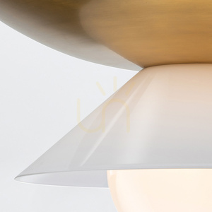 SAUCER large pendant lamp - 4 light sources - Aged brass QUINTIESSE 5 SAUCER large pendant lamp - 4 light sources - Aged brass QUINTIESSE small 5