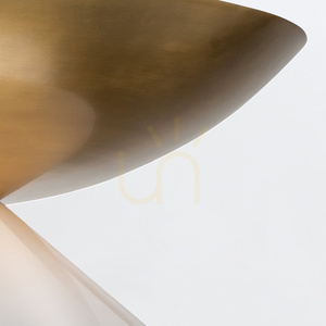 SAUCER large pendant lamp - 4 light sources - Aged brass QUINTIESSE 7 SAUCER large pendant lamp - 4 light sources - Aged brass QUINTIESSE small 7