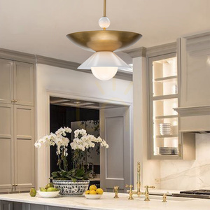 SAUCER large pendant lamp - 4 light sources - Aged brass QUINTIESSE 8 SAUCER large pendant lamp - 4 light sources - Aged brass QUINTIESSE small 8