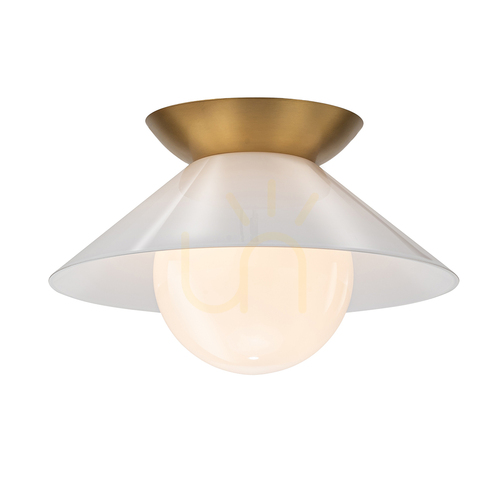 Check SAUCER Plafond - 1 light source - Aged brass QUINTIESSE