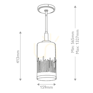 Quintiesse Sawgrass 1 Light Pendant Flake Gold small 2