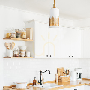 Quintiesse Sawgrass 1 Light Pendant Flake Gold small 6