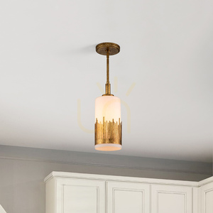 Quintiesse Sawgrass 1 Light Pendant Flake Gold small 7