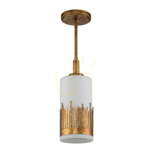 Quintiesse Sawgrass 1 Light Pendant Flake Gold small 8