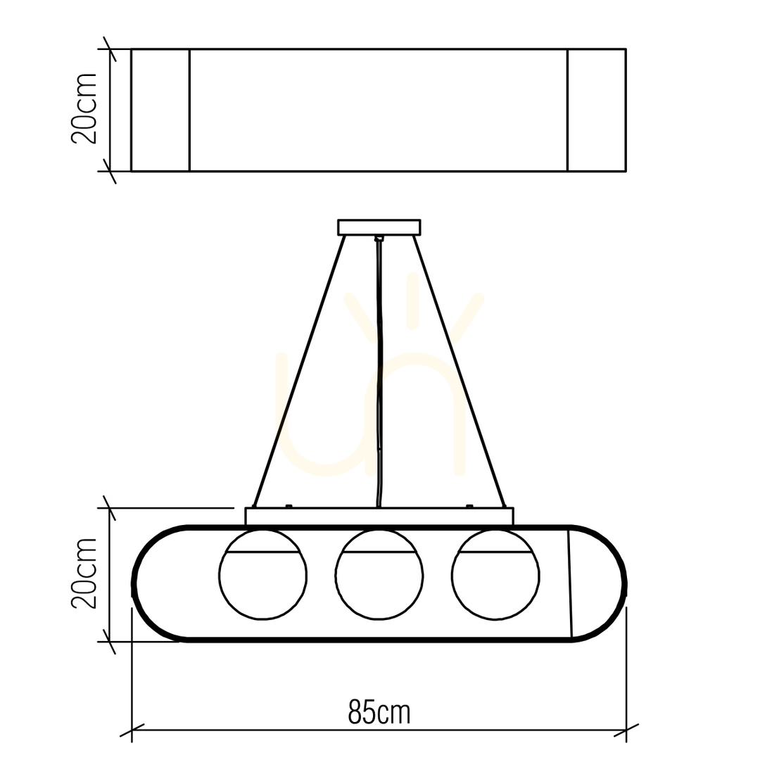 Preview SFERA pendant lamp - 3 light sources QUINTIESSE SFERA pendant lamp - 3 light sources QUINTIESSE