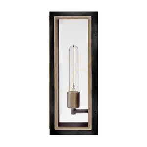 SHAW wall lantern - 1 light source - Black, oxidized bronze QUINTIESSE small 3
