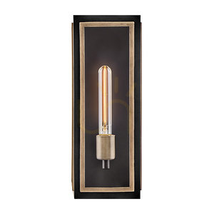 SHAW wall lantern - 1 light source - Black, oxidized bronze QUINTIESSE small 4