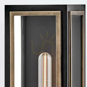 SHAW wall lantern - 1 light source - Black, oxidized bronze QUINTIESSE small 5